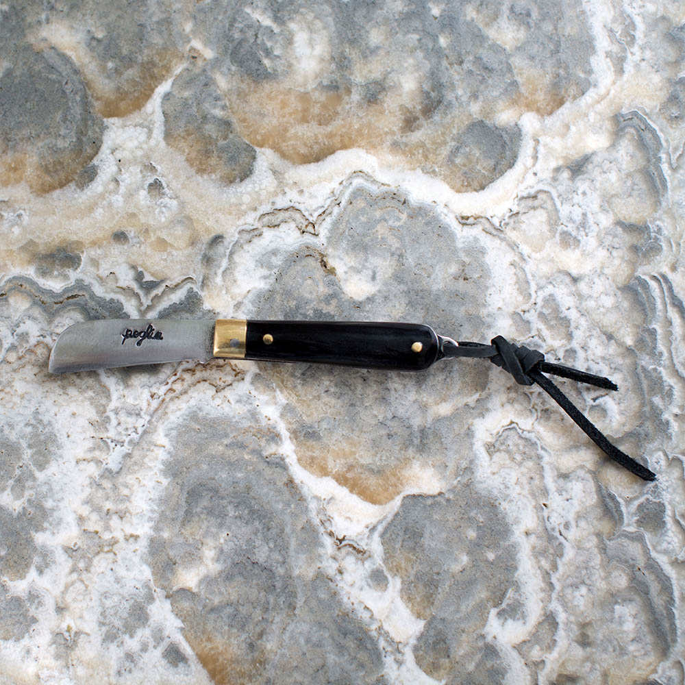 POGLIA POCKET KNIFE - HORN BLACK image number 1