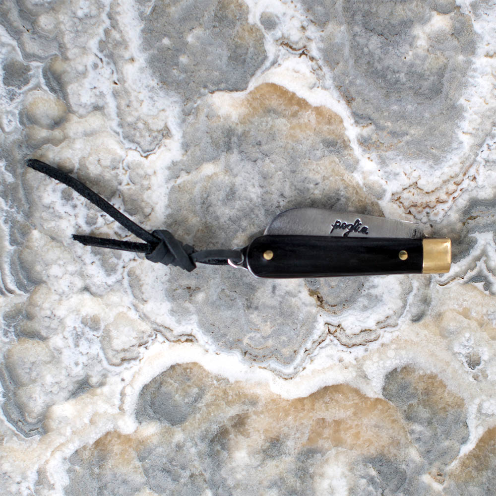 POGLIA POCKET KNIFE - HORN BLACK image number 2