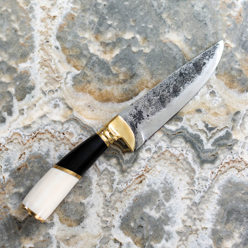 POGLIA KNIFE - SMALL BONE & HORN STRIPE image number 0