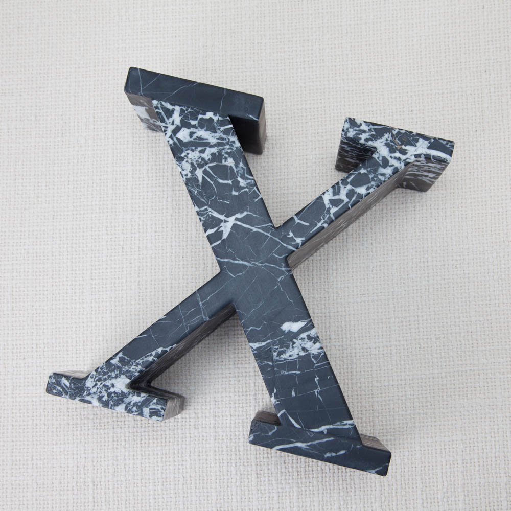 MARBLE LETTER X image number 0
