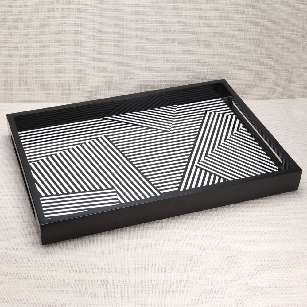 FRACTURED TRAY - BLACK/WHITE image number 0
