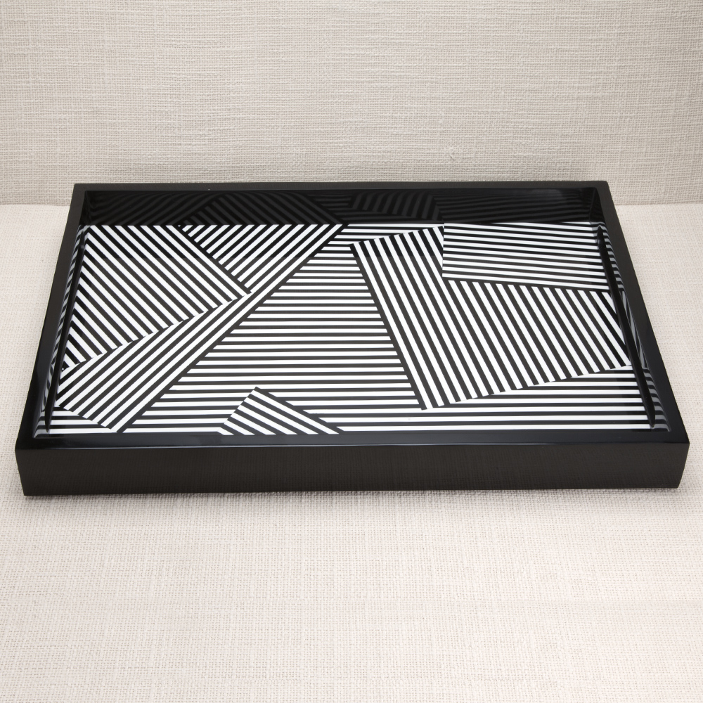 FRACTURED TRAY - BLACK/WHITE image number 1