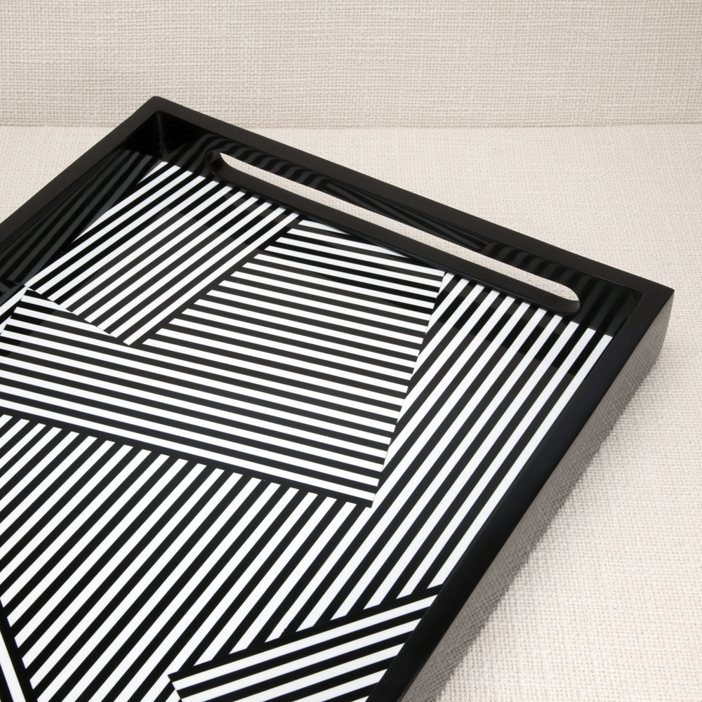 FRACTURED TRAY - BLACK/WHITE image number 2