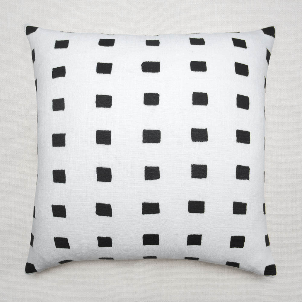 GRAPHIC SQUARES PILLOW - WHITE image number 0