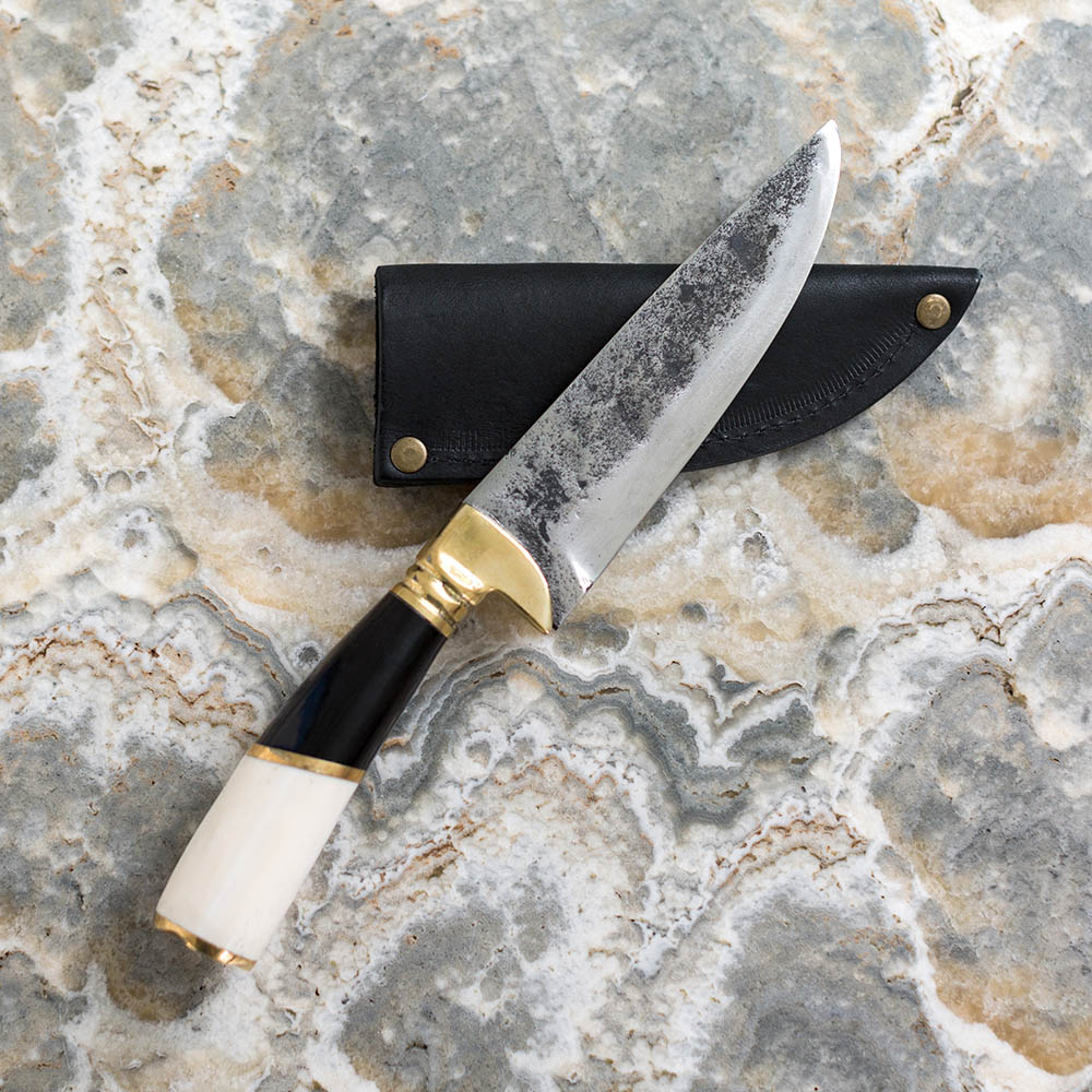POGLIA KNIFE - SMALL BONE & HORN STRIPE image number 3