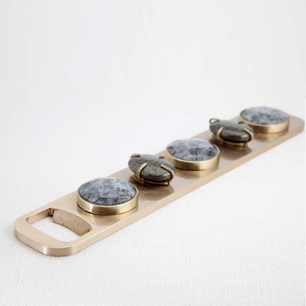 BEJEWELED BOTTLE OPENER - PYRITE
