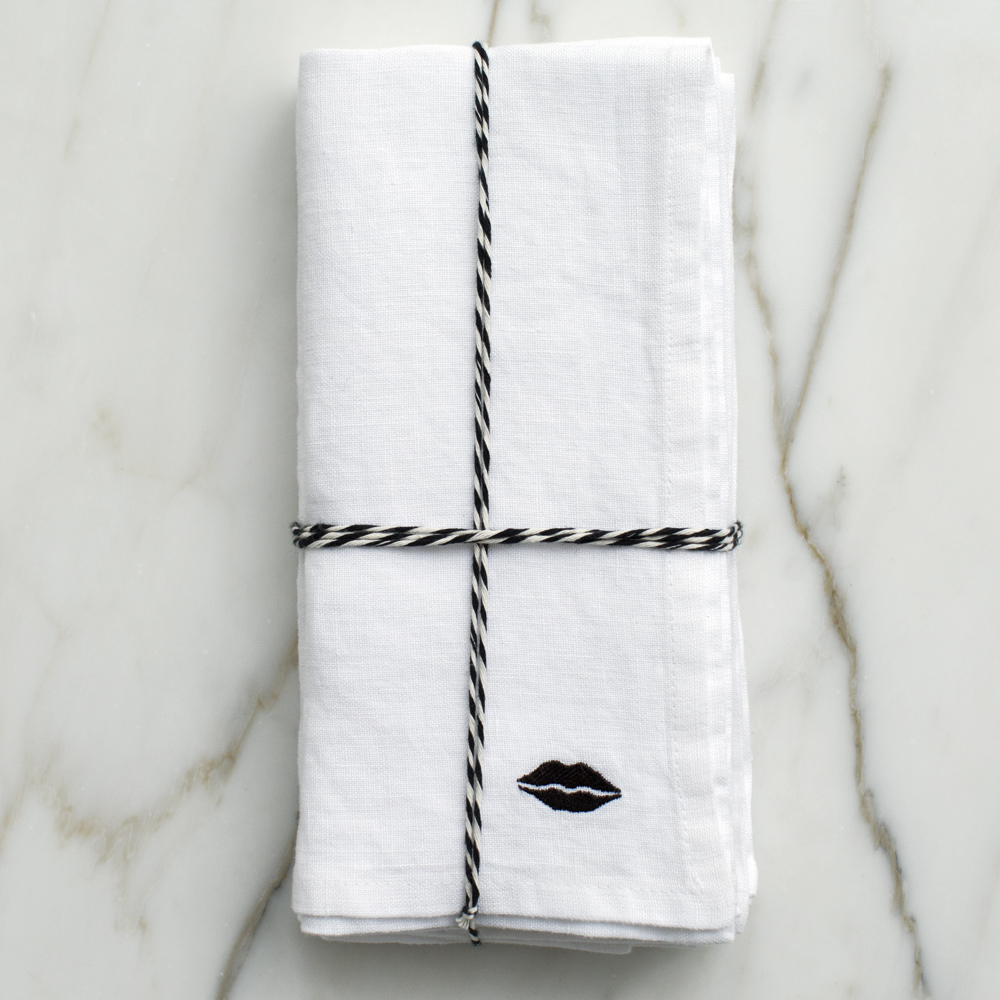 KISS DINNER NAPKINS - WHITE