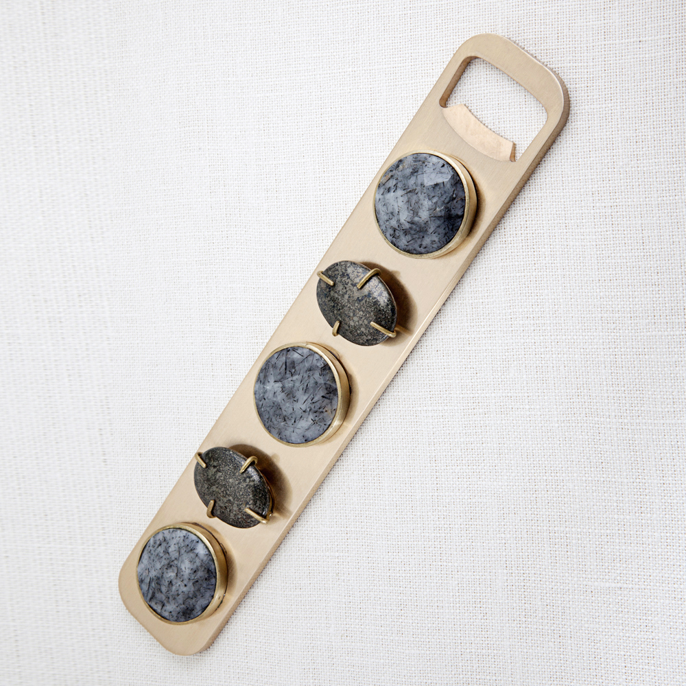 BEJEWELED BOTTLE OPENER - PYRITE