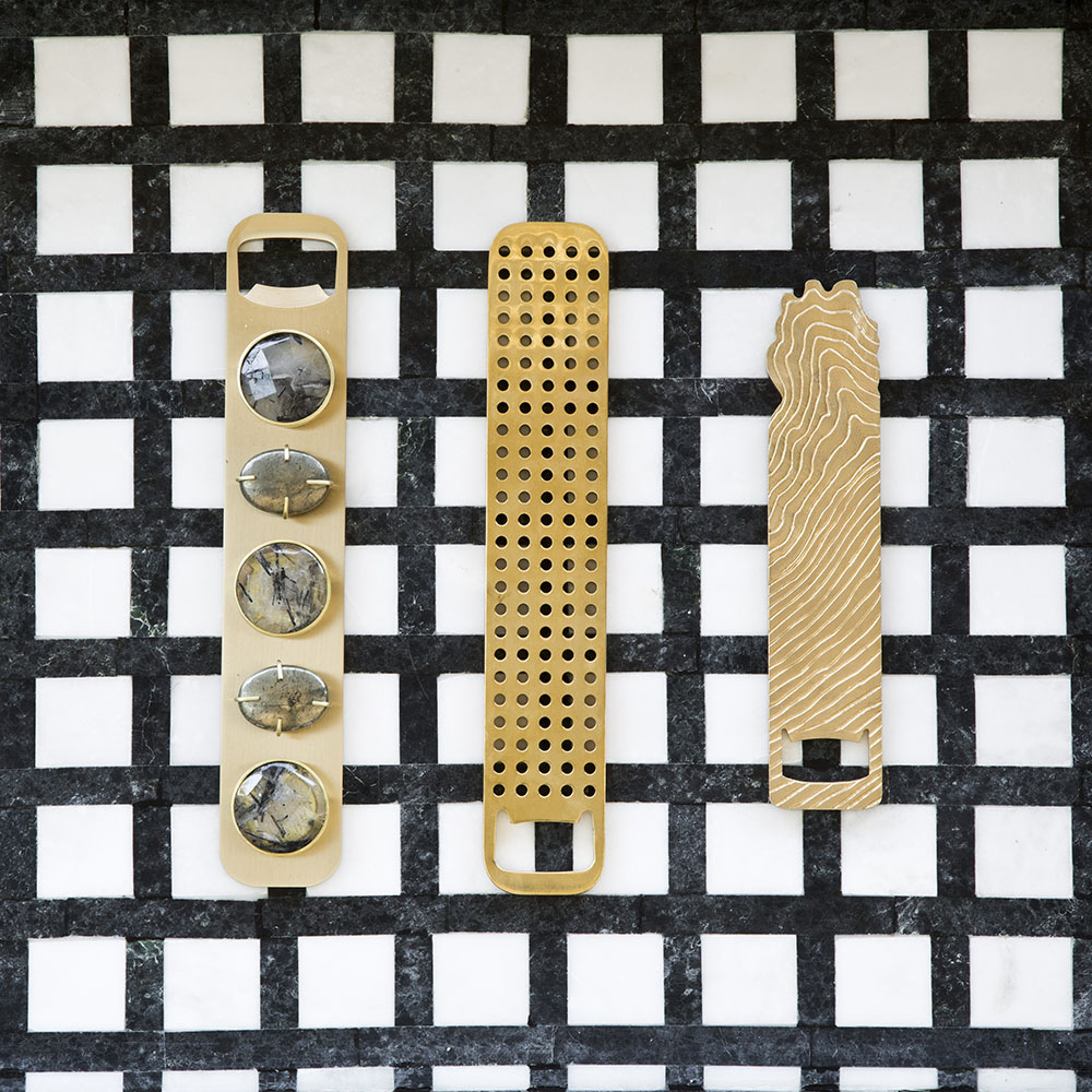 BEJEWELED BOTTLE OPENER - PYRITE