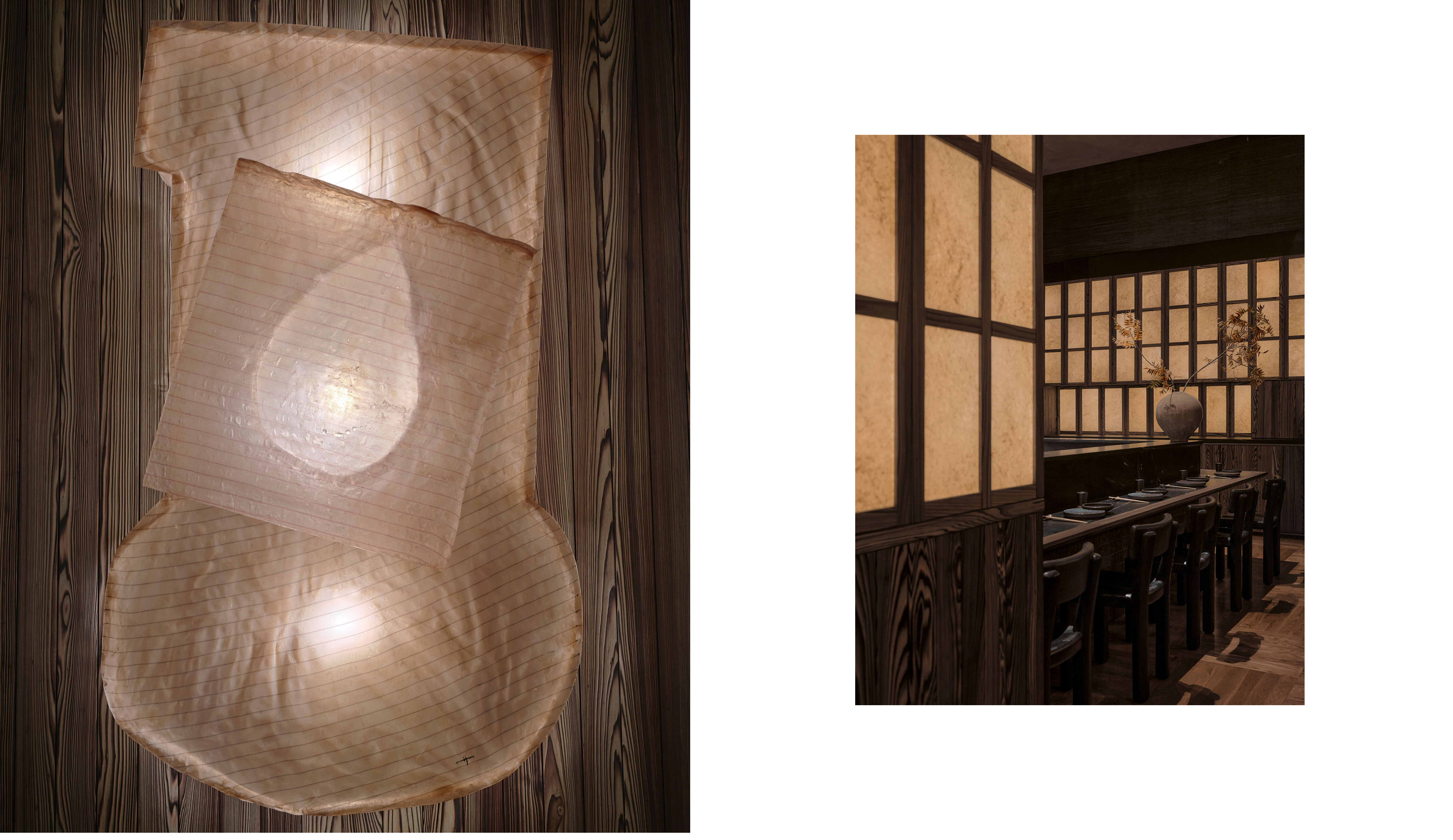 Illuminated quilted works