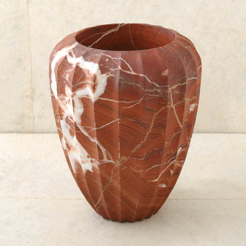 Large Fluted Marble Vase by Kelly Wearstler