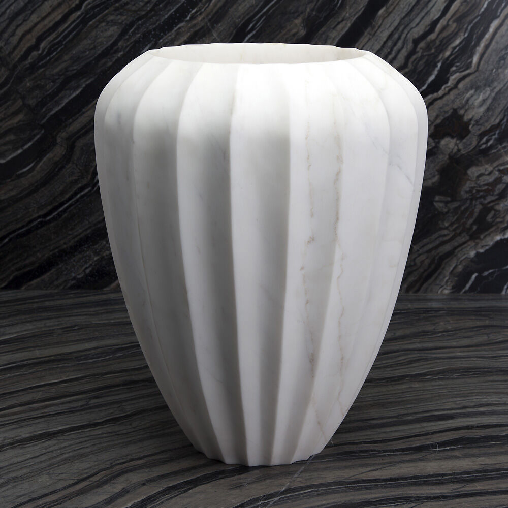large fluted vase