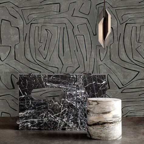 Graffito Wallpaper by Kelly Wearstler