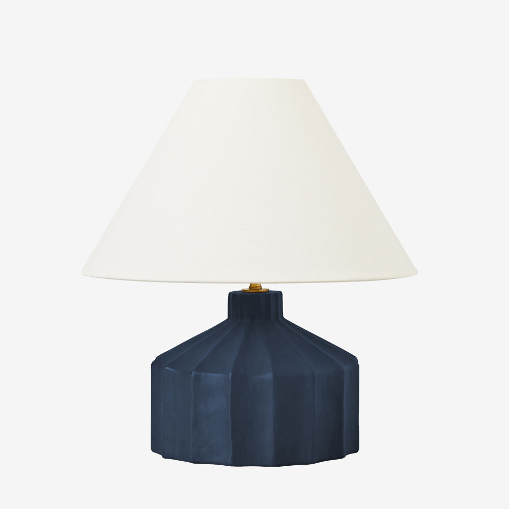 Veneto Small Table Lamp - Matte Medium Blue Wash