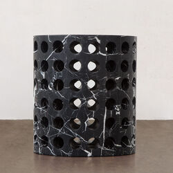 PERFORATED MARBLE STOOL