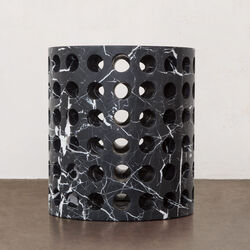 PERFORATED MARBLE STOOL