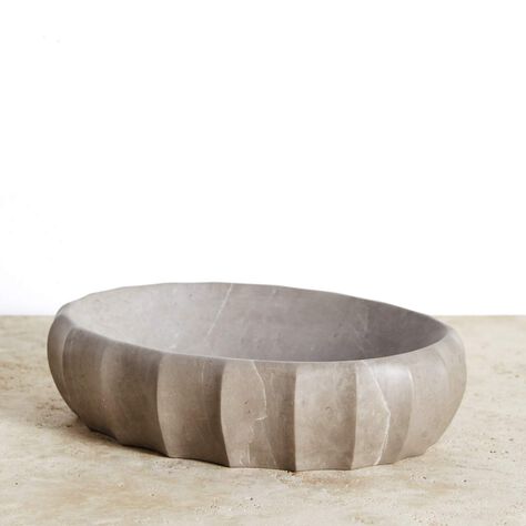 Fluted Oval Bowl