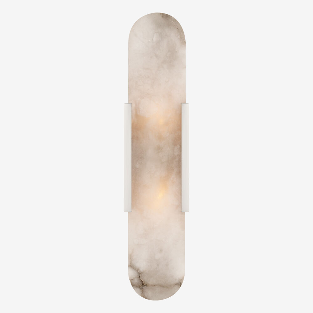 MELANGE ELONGATED SCONCE - POLISHED NICKEL W/ ALABASTER