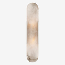 MELANGE ELONGATED SCONCE - POLISHED NICKEL W/ ALABASTER