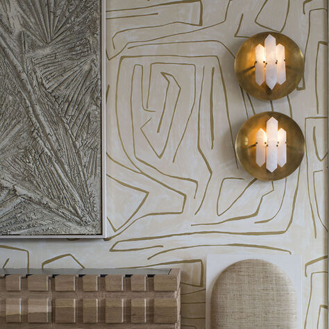 HALCYON ROUND SCONCE - BRASS