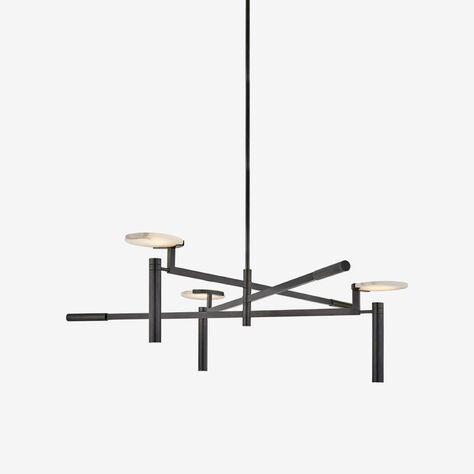 MELANGE LARGE FLOATING DISC CHANDELIER