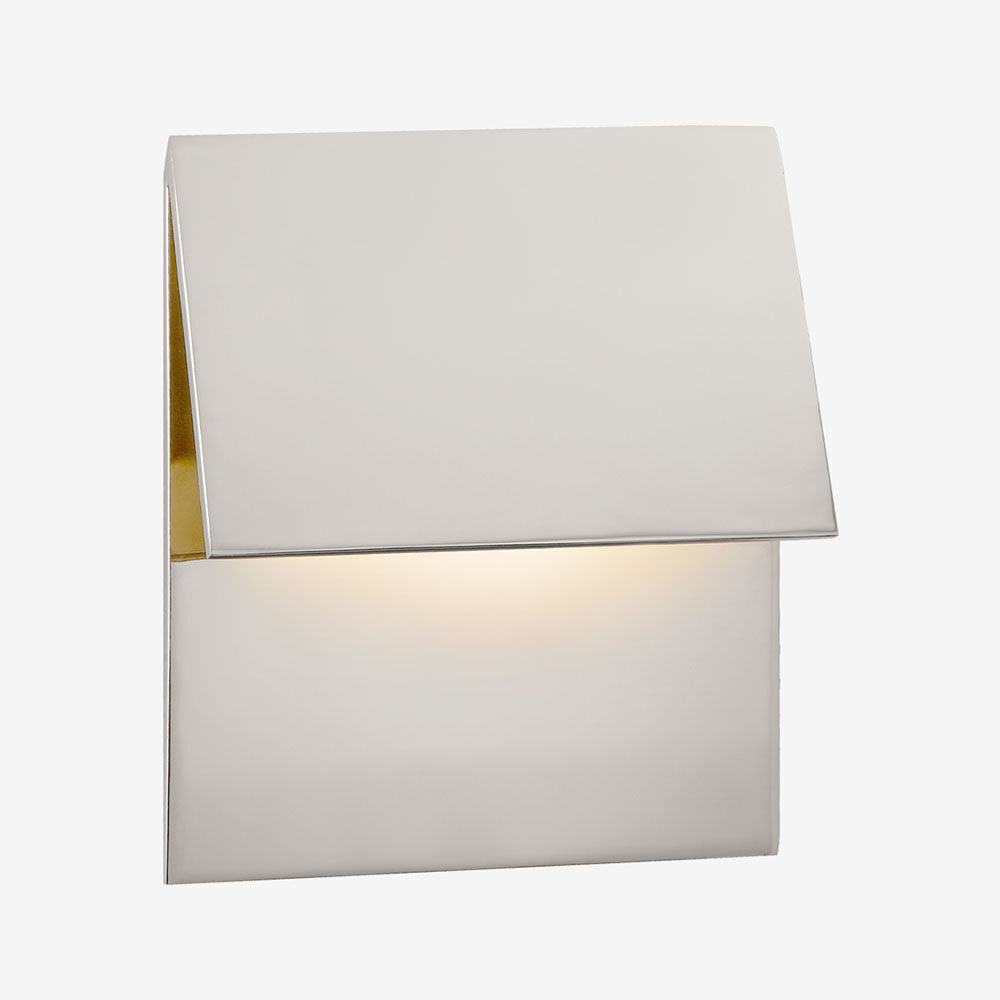 ESKER SINGLE FOLD SCONCE - POLISHED NICKEL