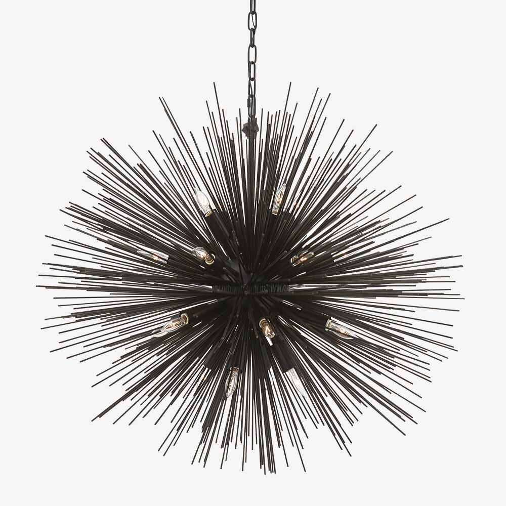 STRADA ROUND LARGE PENDANT - BURNISHED SILVER LEAF