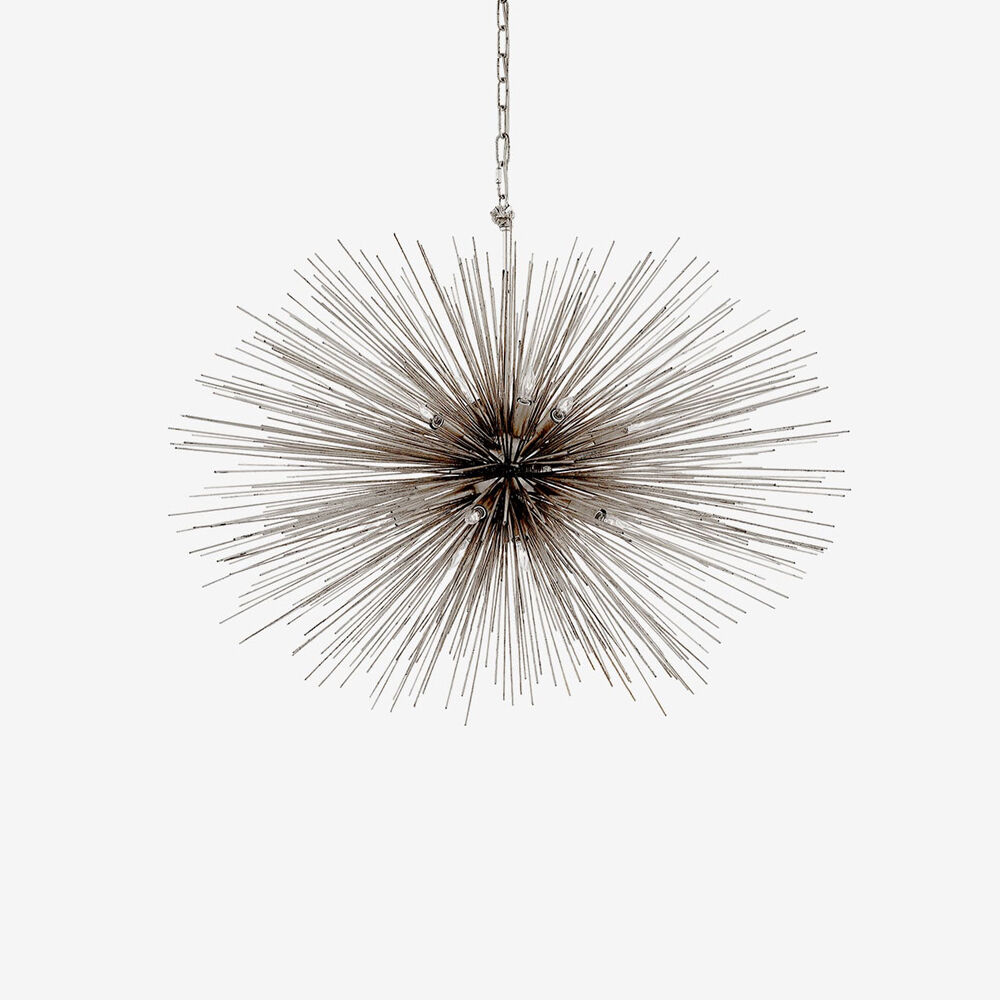 STRADA OVAL PENDANT - BURNISHED SILVER LEAF