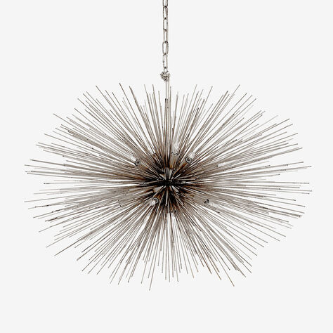 STRADA OVAL PENDANT - BURNISHED SILVER LEAF