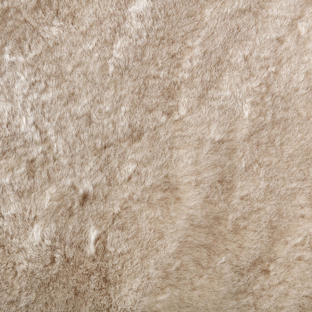 FOOT BENCH - BEIGE SHEARLING