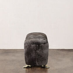 FOOT BENCH - MINK SHEARLING