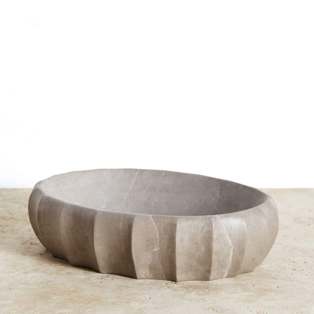 Fluted Oval Bowl