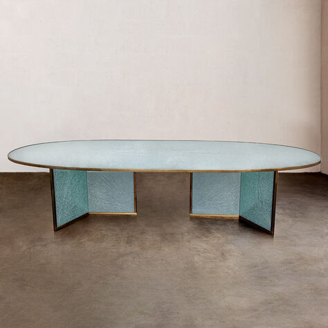 Superluxe Racetrack Fractured Table