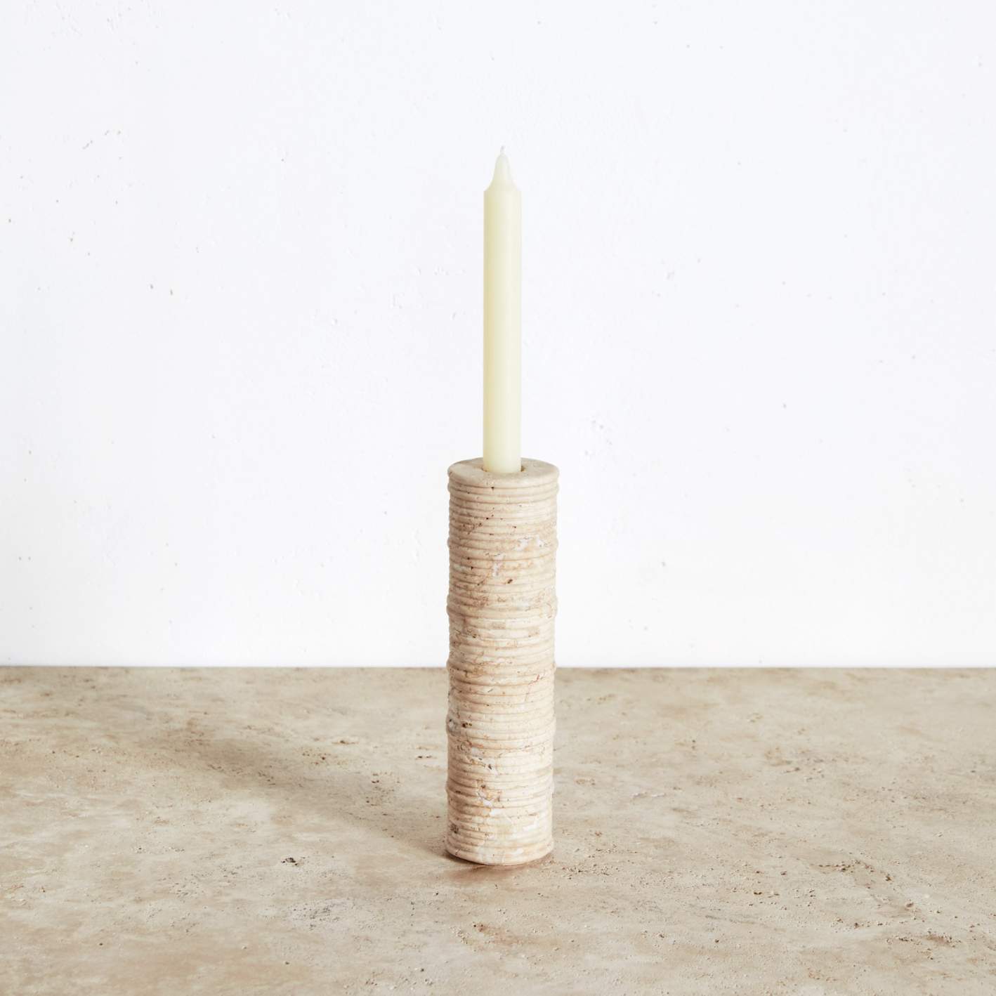 Ribbed Large Candle Holder image number 0