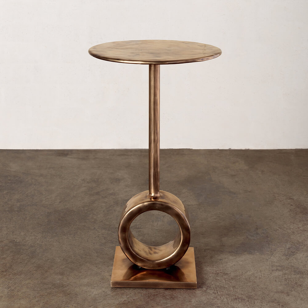 Small bronze side table sale