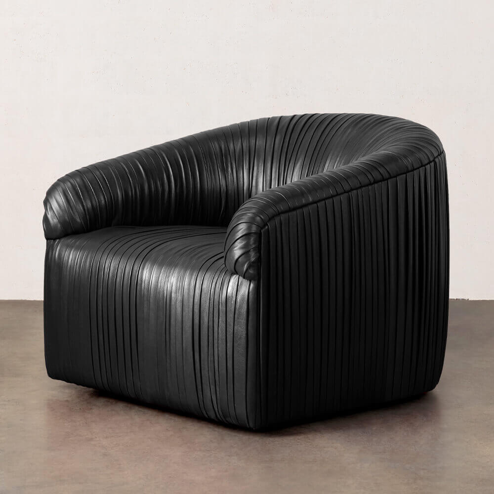 SOUFFLE SWIVEL CLUB CHAIR - RUCHED image number 0