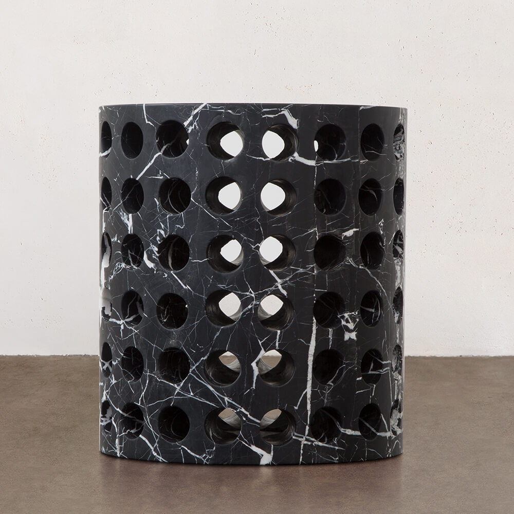 PERFORATED MARBLE STOOL image number 0