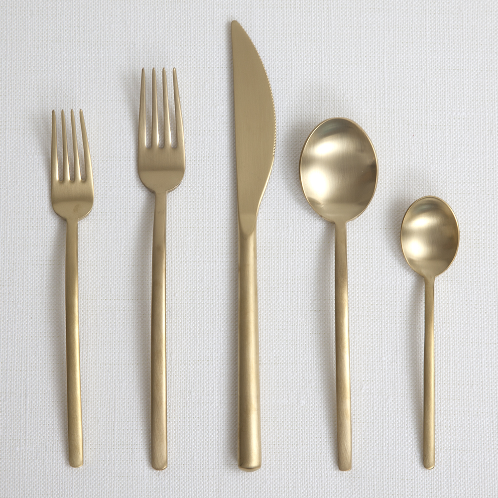 LINEA ICE ORO - FLATWARE - GOLD image number 1