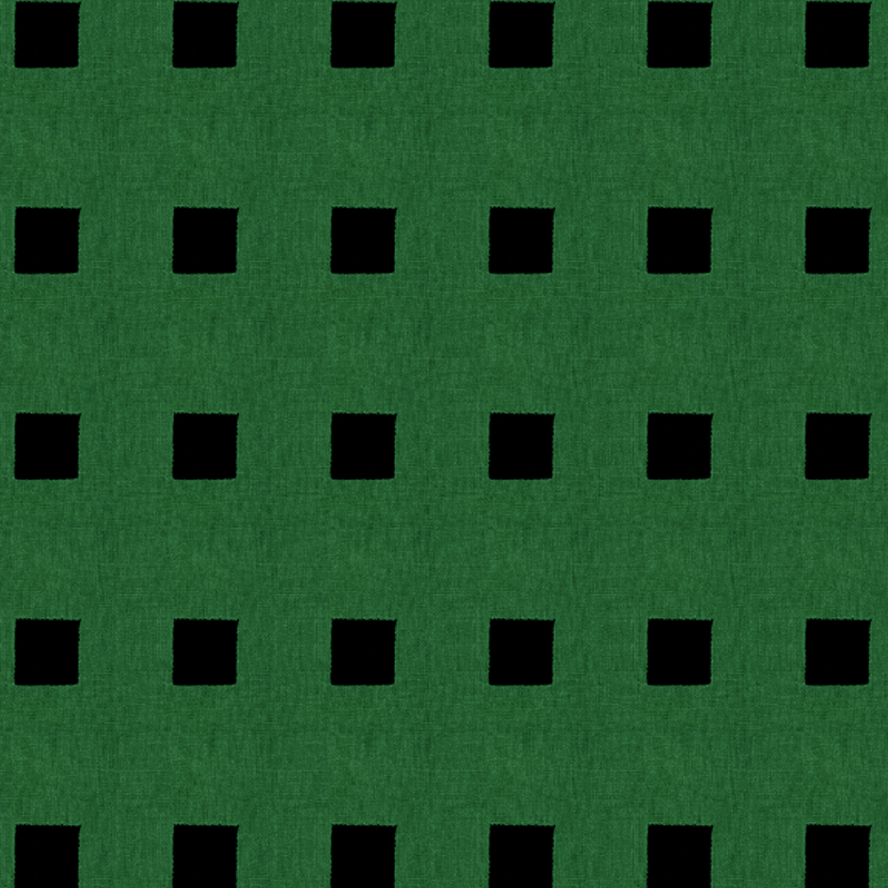 CHALET EMBROIDERED FABRIC - GREEN BLACK