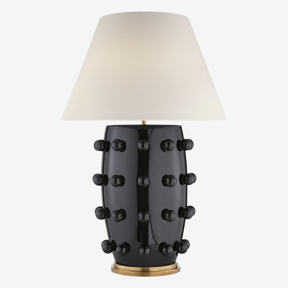Visual Comfort Linden Table Lamp Black