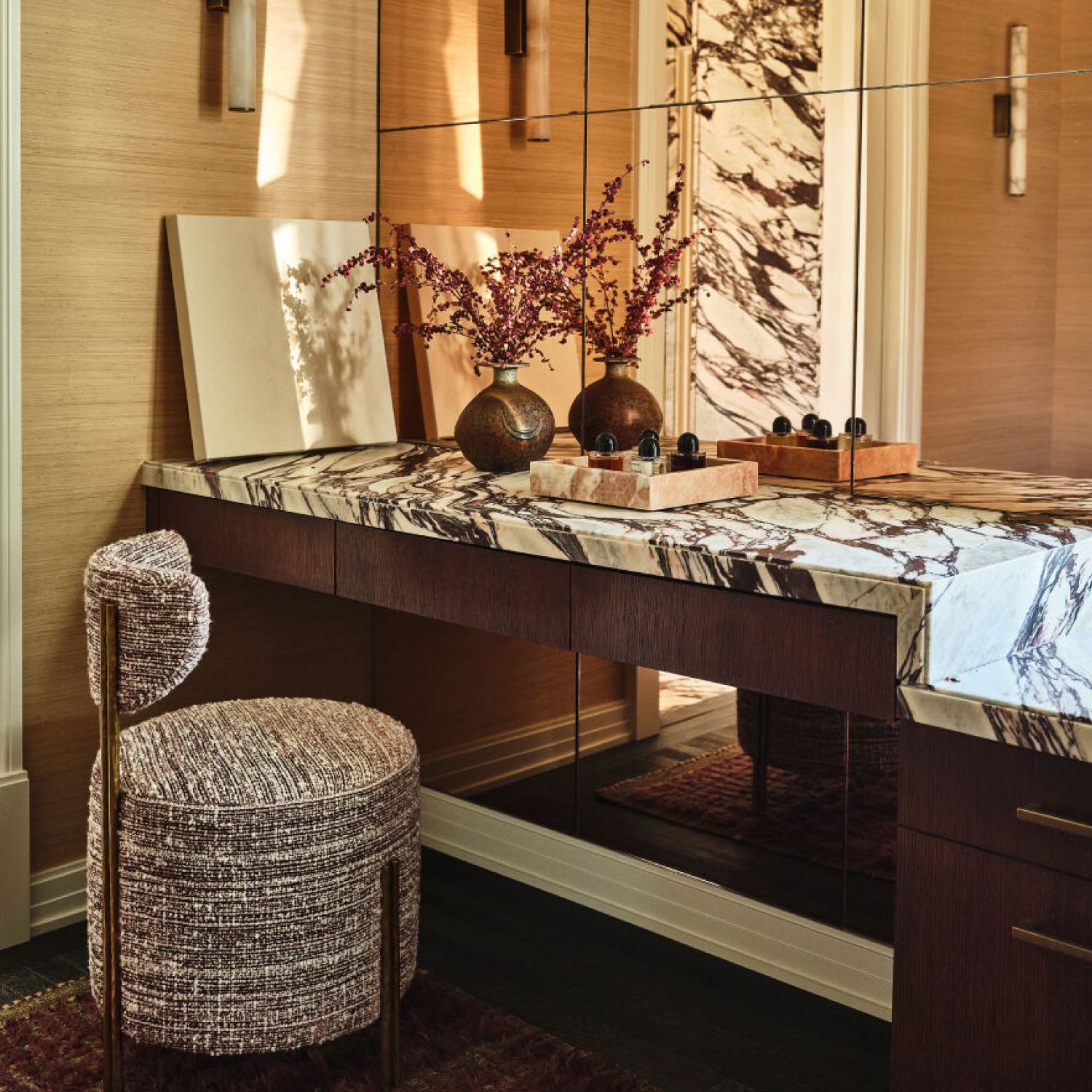 MELANGE VANITY STOOL