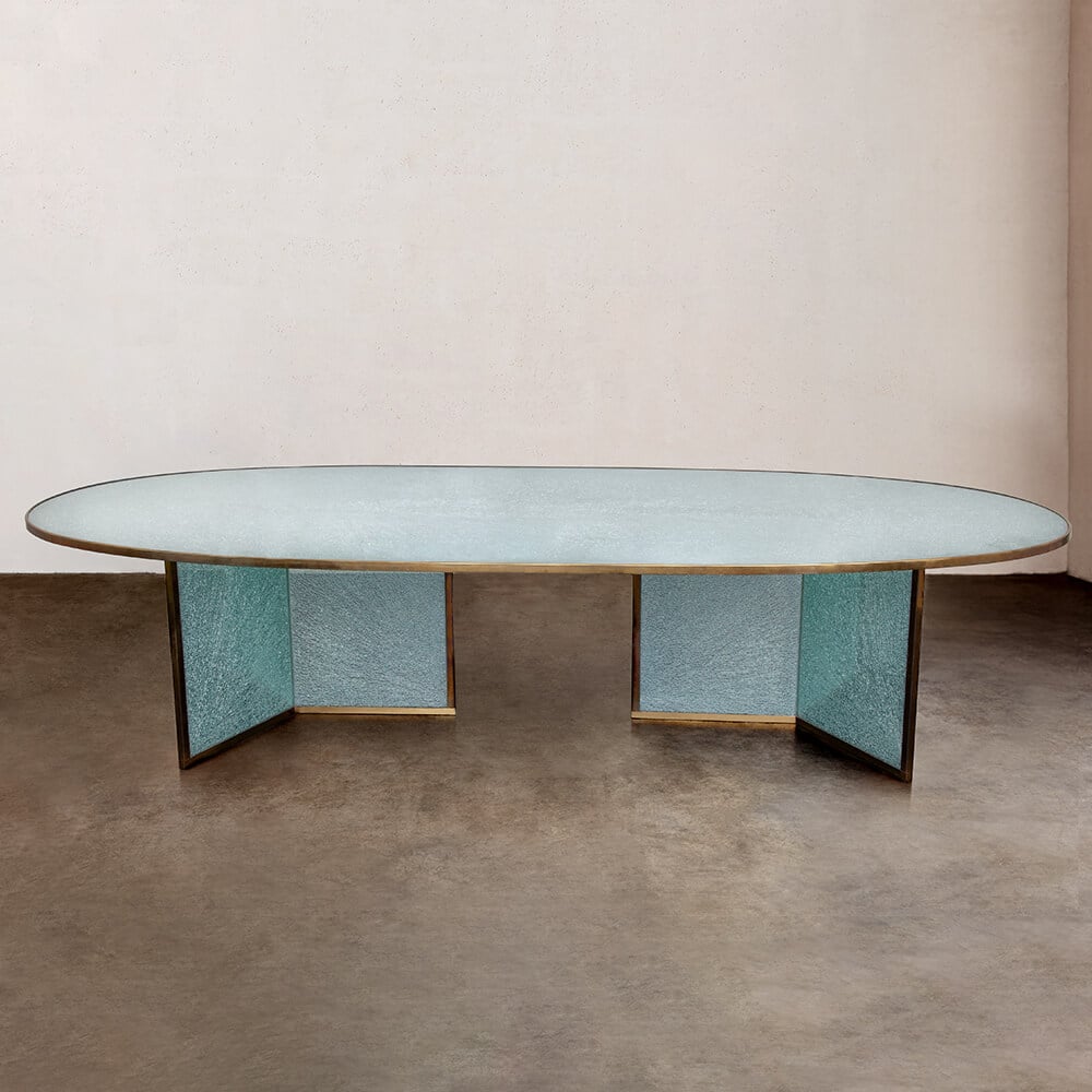 Superluxe Racetrack Fractured Table