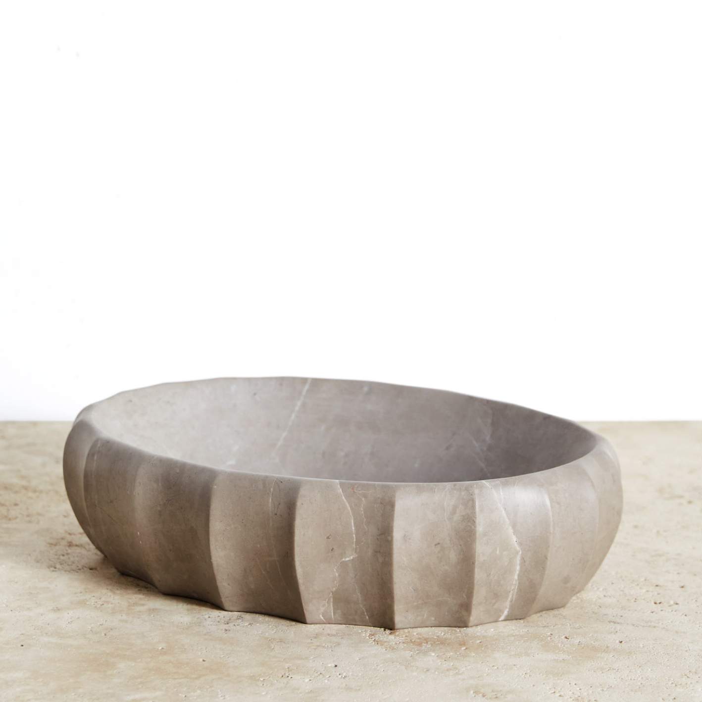 Fluted Oval Bowl