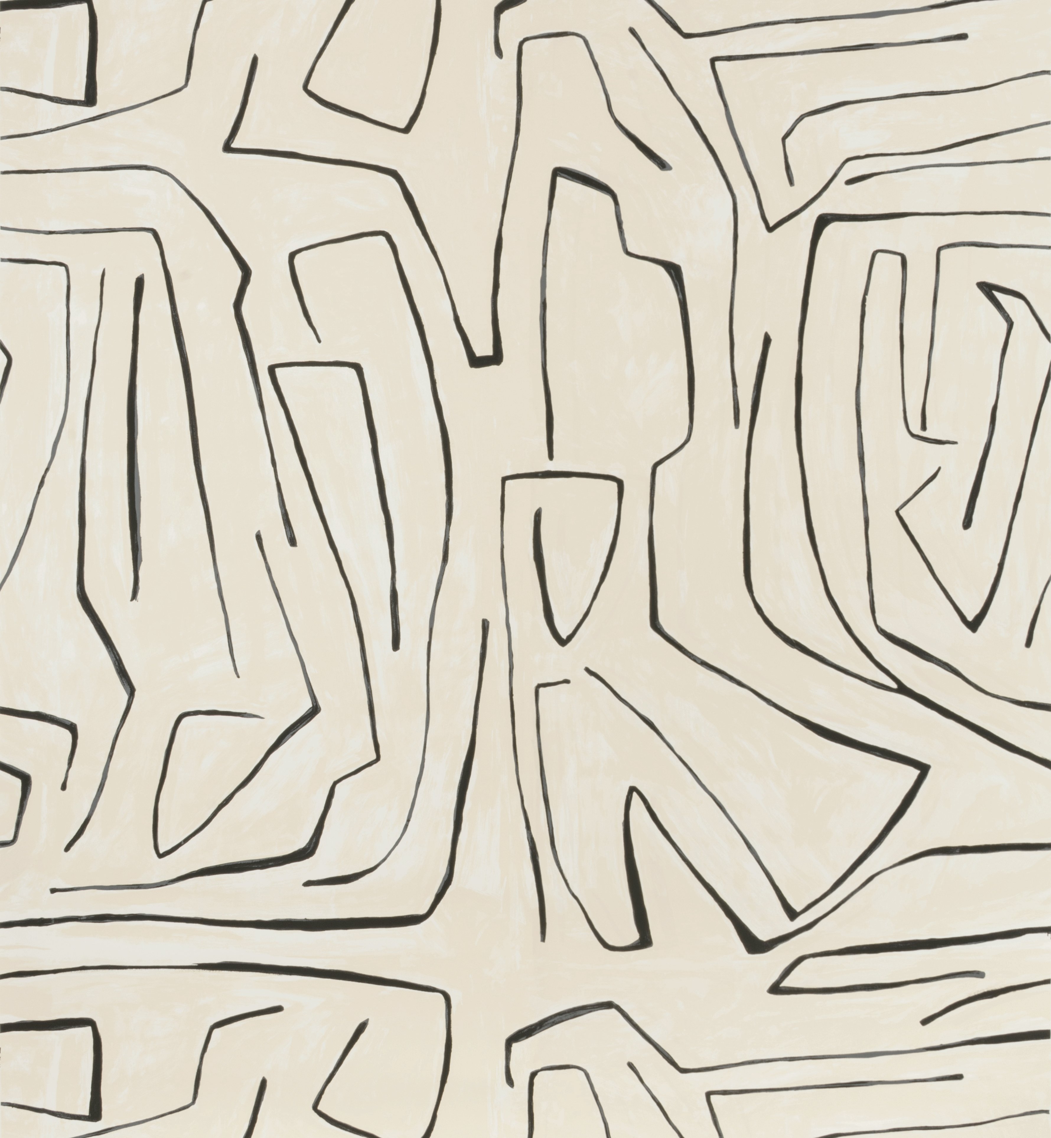 GRAFFITO WALLPAPER - LINEN ONYX image number 0