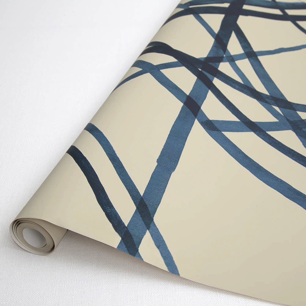 CHANNELS WALLPAPER - PERIWINKLE OAT