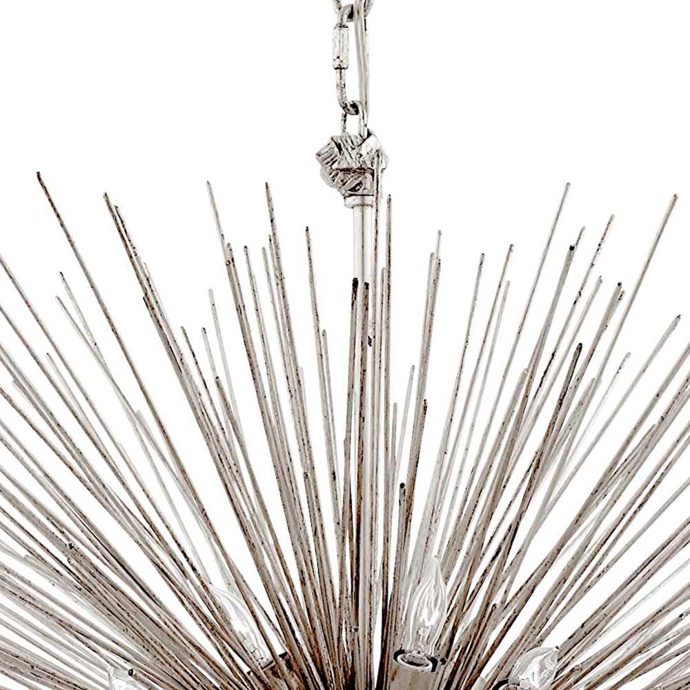 STRADA OVAL PENDANT - BURNISHED SILVER LEAF image number 2