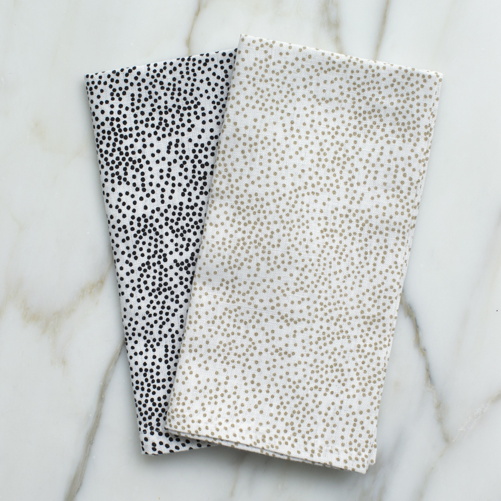DOTS DINNER NAPKINS - BEIGE