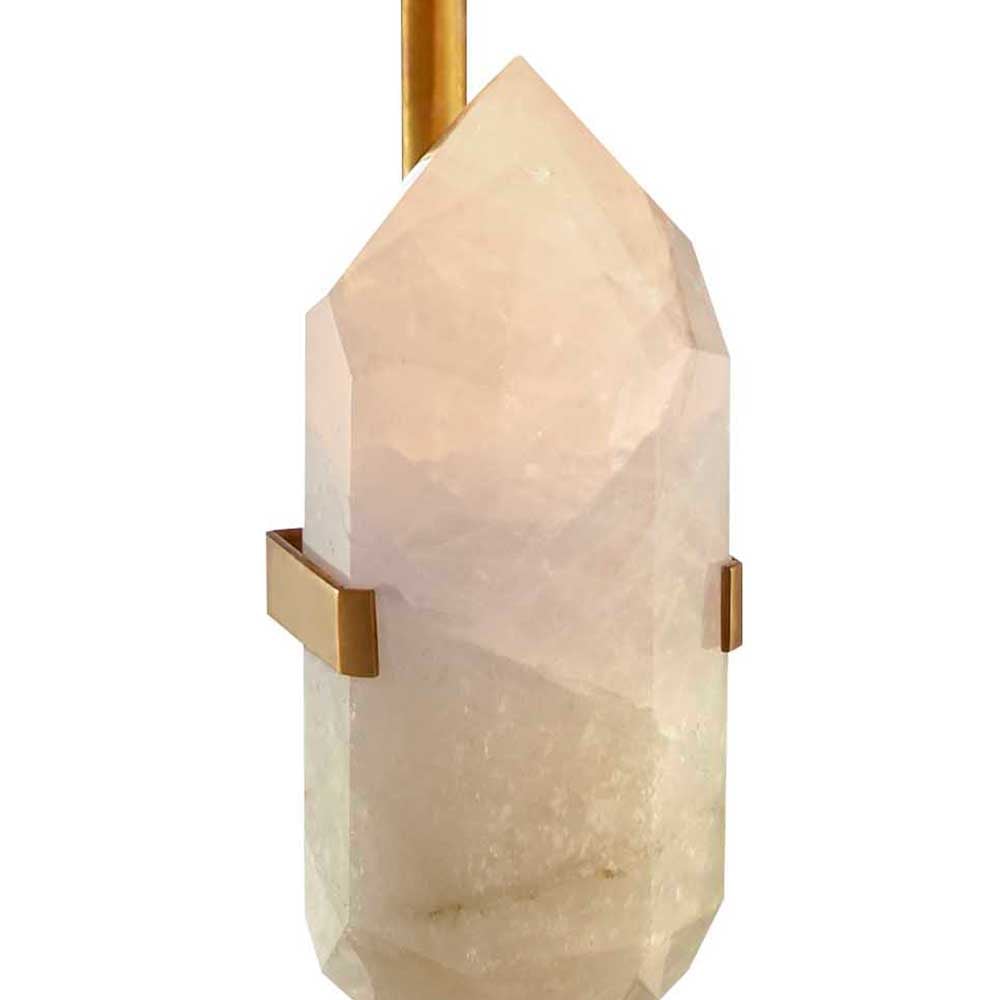 HALCYON DESK LAMP - QUARTZ w/ BRASS