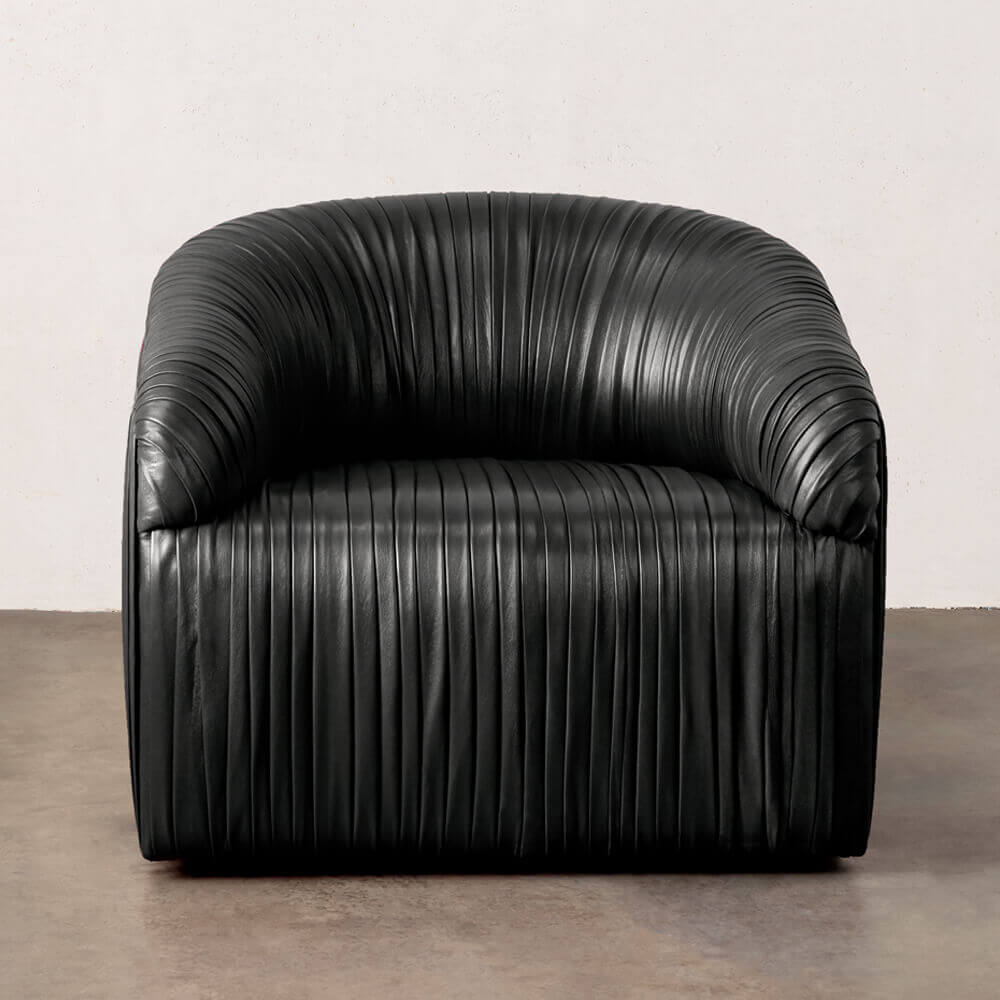 SOUFFLE SWIVEL CLUB CHAIR - RUCHED