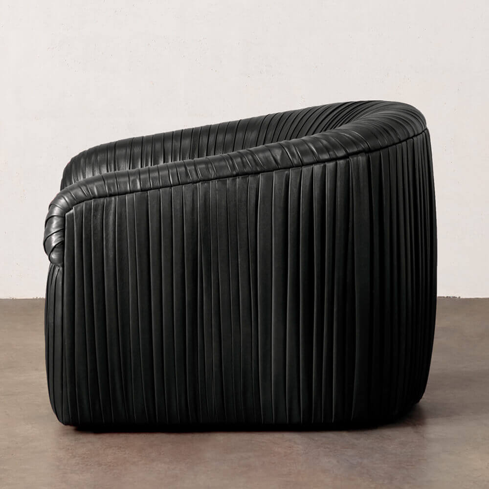 SOUFFLE SWIVEL CLUB CHAIR - RUCHED